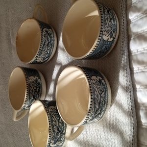 Vintage Currier and Ives mugs Homestead Design